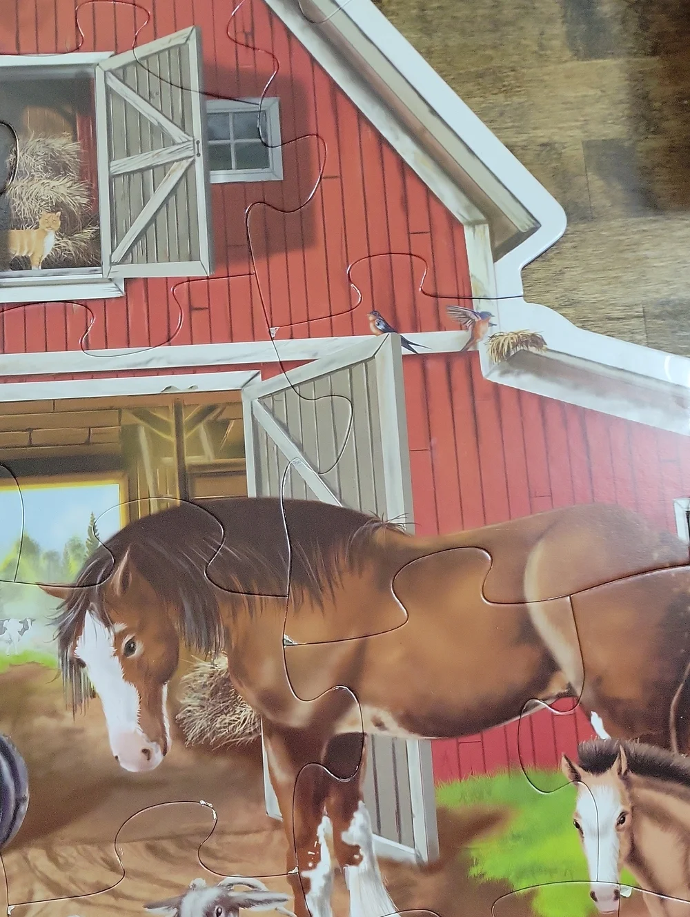 Melissa & Doug Red Barn Farm Puzzle with Blue Sky 3ftx2ft Ages 3+